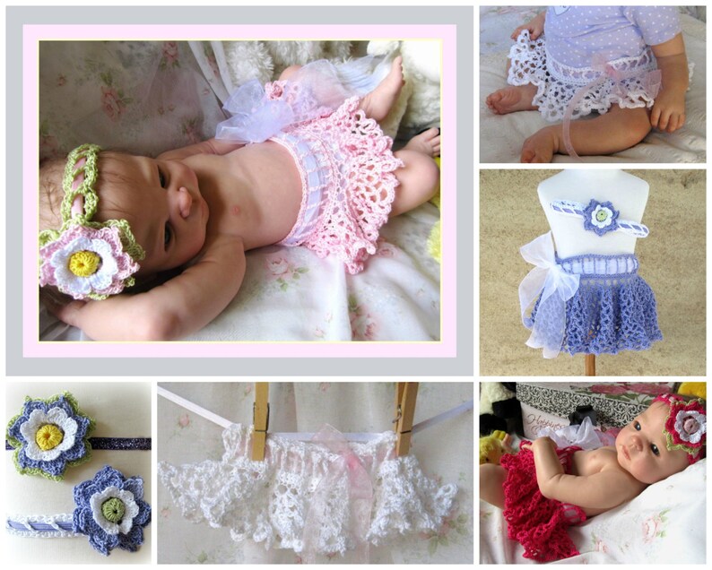Crochet Lace Baby Tutu and Headband Pattern Etsy