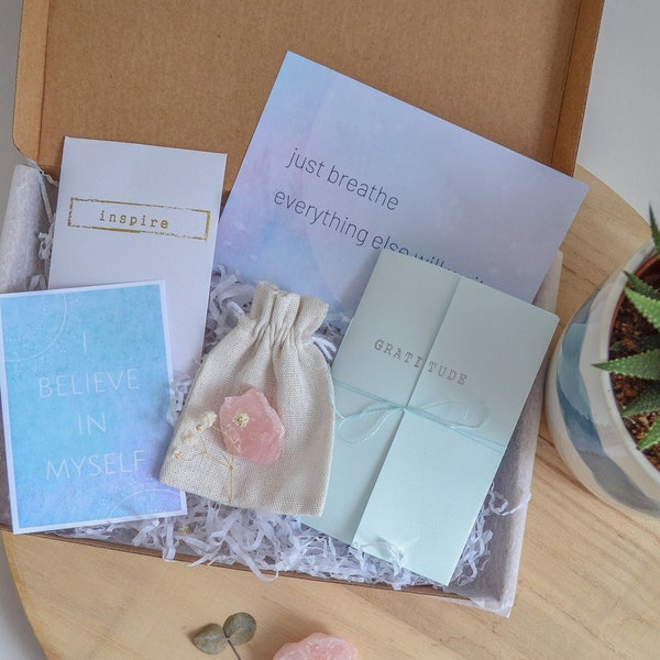 Self Care Hug In A Box, Self Care Kit, Self Love Care Package, Self Care Gift, Affirmation Cards, Self Care Box, Best Friend Gift Idea