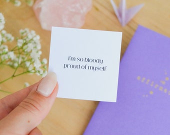 Tarjetas de afirmación de amor propio, afirmaciones juradas, regalo de cuidado personal, afirmaciones para aumentar la confianza, regalo de aliento para el mejor amigo