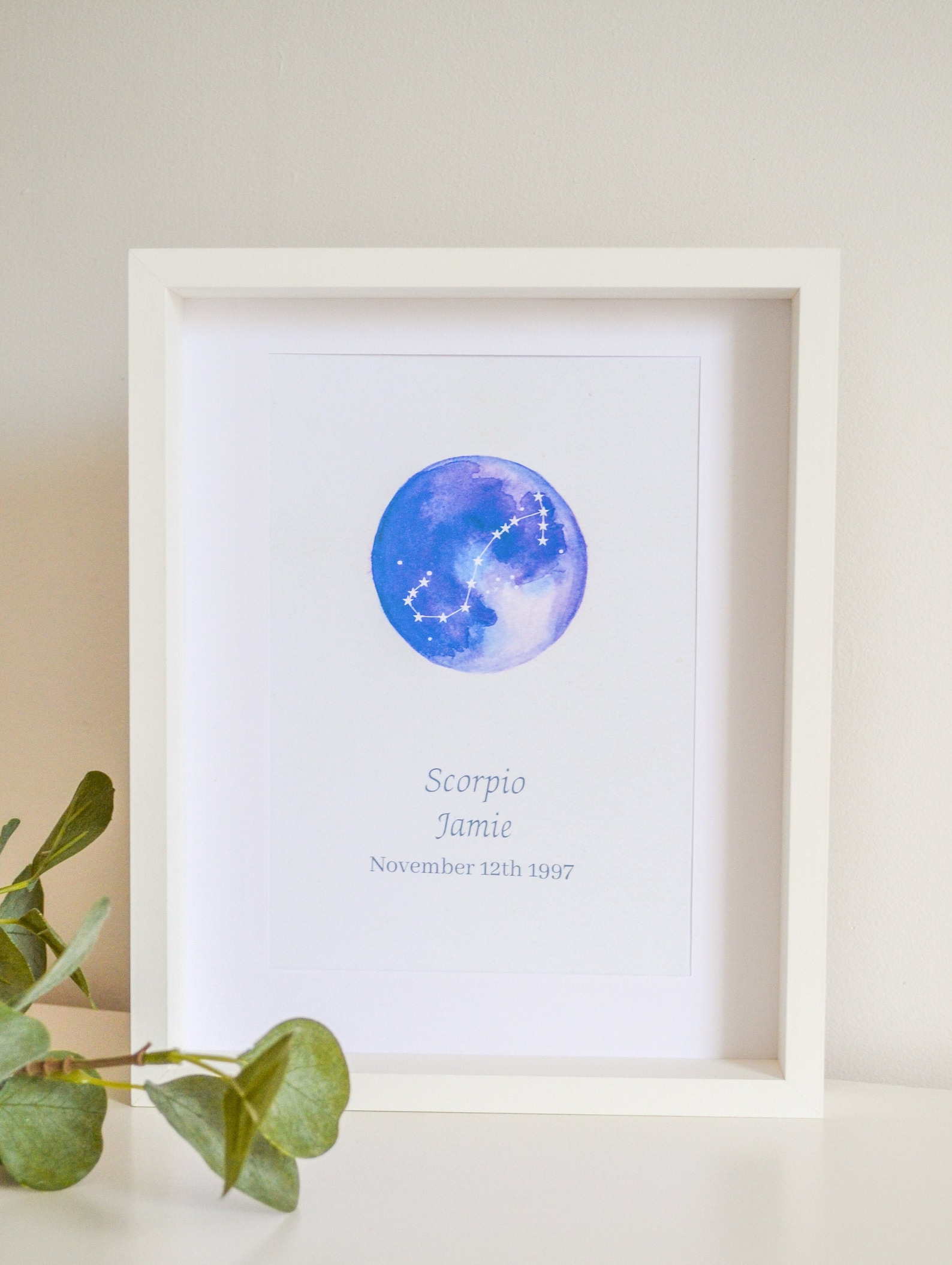 Scorpio Constellation Print Personalised Zodiac Print - Etsy