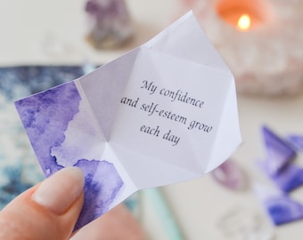 Positiva affirmationer för att förbättra ditt humör, bekräftelsekort för att öka självförtroendet, gåva till dig själv, positivitetskort, citat om positivitet inom mental hälsa
