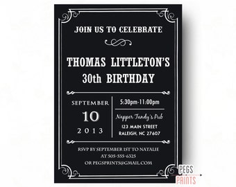 40th birthday invitation for men printable birthday etsy