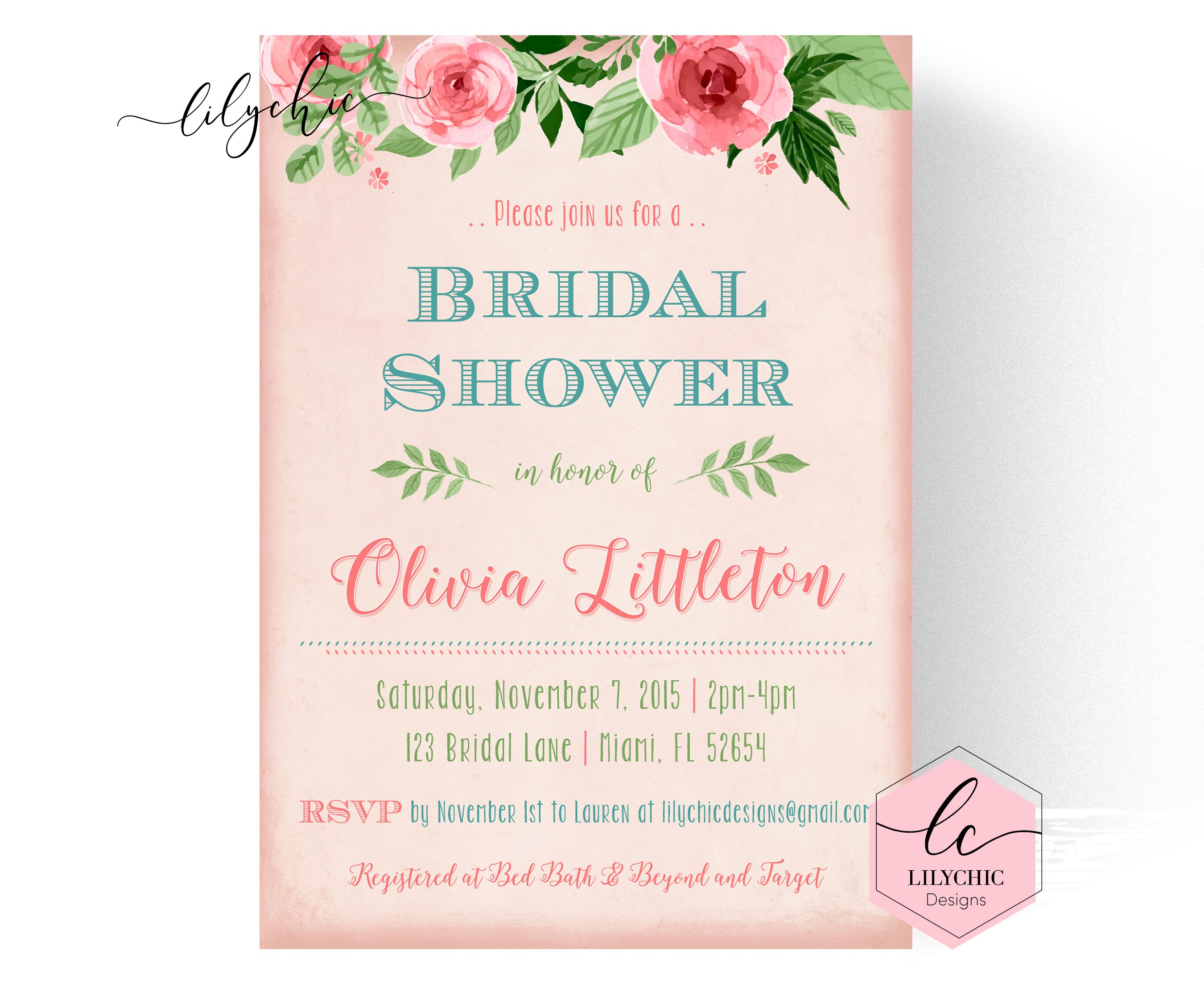 It's just a picture of Printable Bridal Shower Invitations with blue It's just a picture of Printable Bridal Shower Invitations with blue