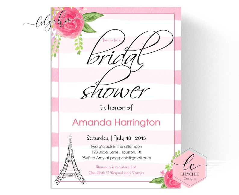 Paris Bridal Shower Invitation Printable - Paris Concept Bridal Shower Invitations - Watercolor Bridal Shower Invitation - Parisian Bridal Shower photograph about Bridal Shower Invitations Printable referred to as Paris Bridal Shower Invitation Printable - Paris Topic Bridal Shower Invitations - Watercolor Bridal Shower Invitation - Parisian Bridal Shower