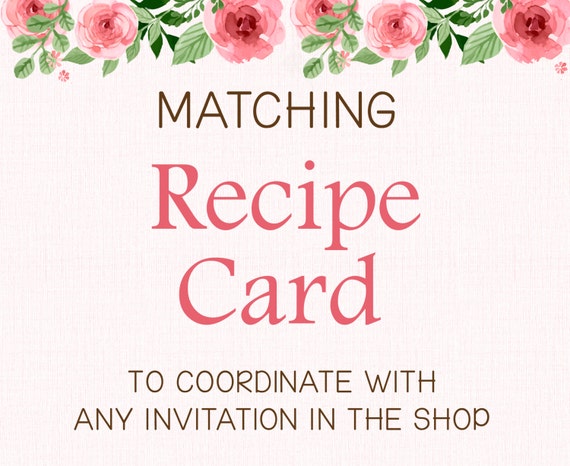 ADD-ON - Matching Printable Recipe Card Il_570xn