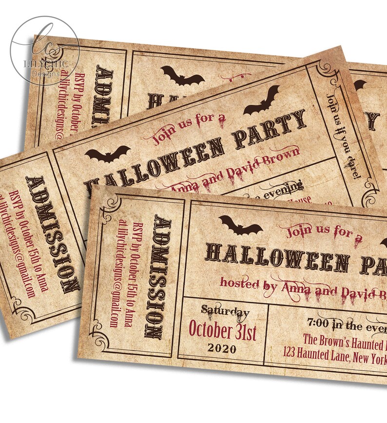 Halloween Party Invitations // Adult Halloween Invitation | Etsy
