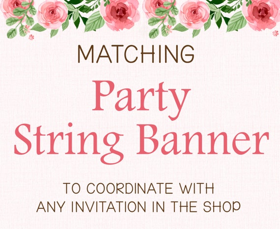ADD-ON - Matching Party String Banner (Printable) Il_570xn