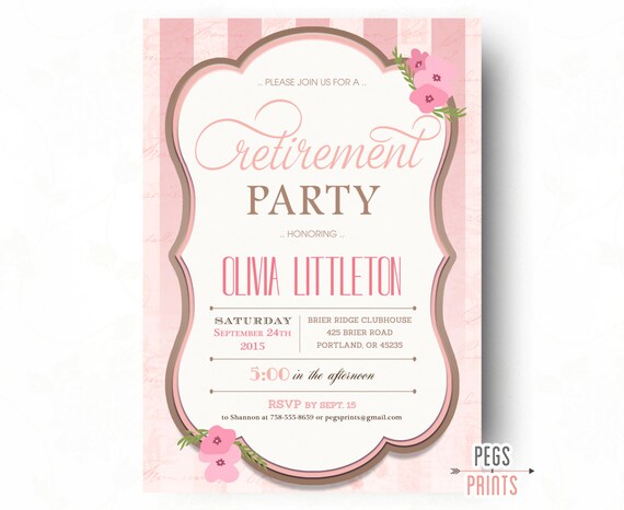 retirement party invitation retirement invitation etsy