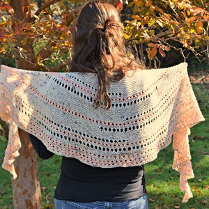 KNITTING PATTERN - Shawl Pattern, Crescent Shawl, Sea Pearls Shawl