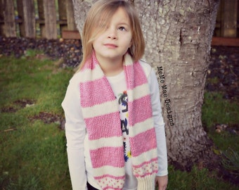 KNITTING PATTERN - Scarf Pattern, Striped Scarf, Wrapped Up in You Scarf (Child and Adult Sizes)