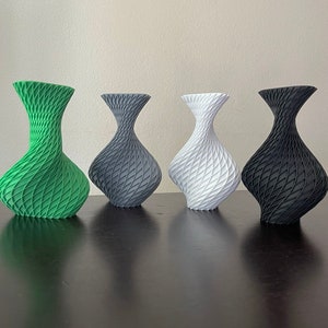 Modern Geometric Vase - 3D Printed Home Decor in Assorted Colors