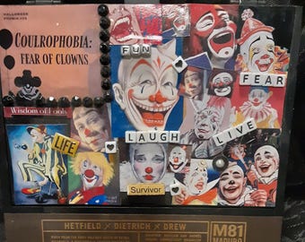 Clown box full of fun made from a recycled cigar box!