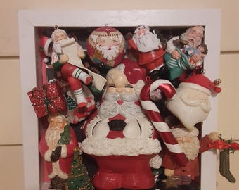 Santa made with many vintage Santas