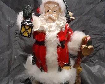 Vintage Santa with faux fur detailing