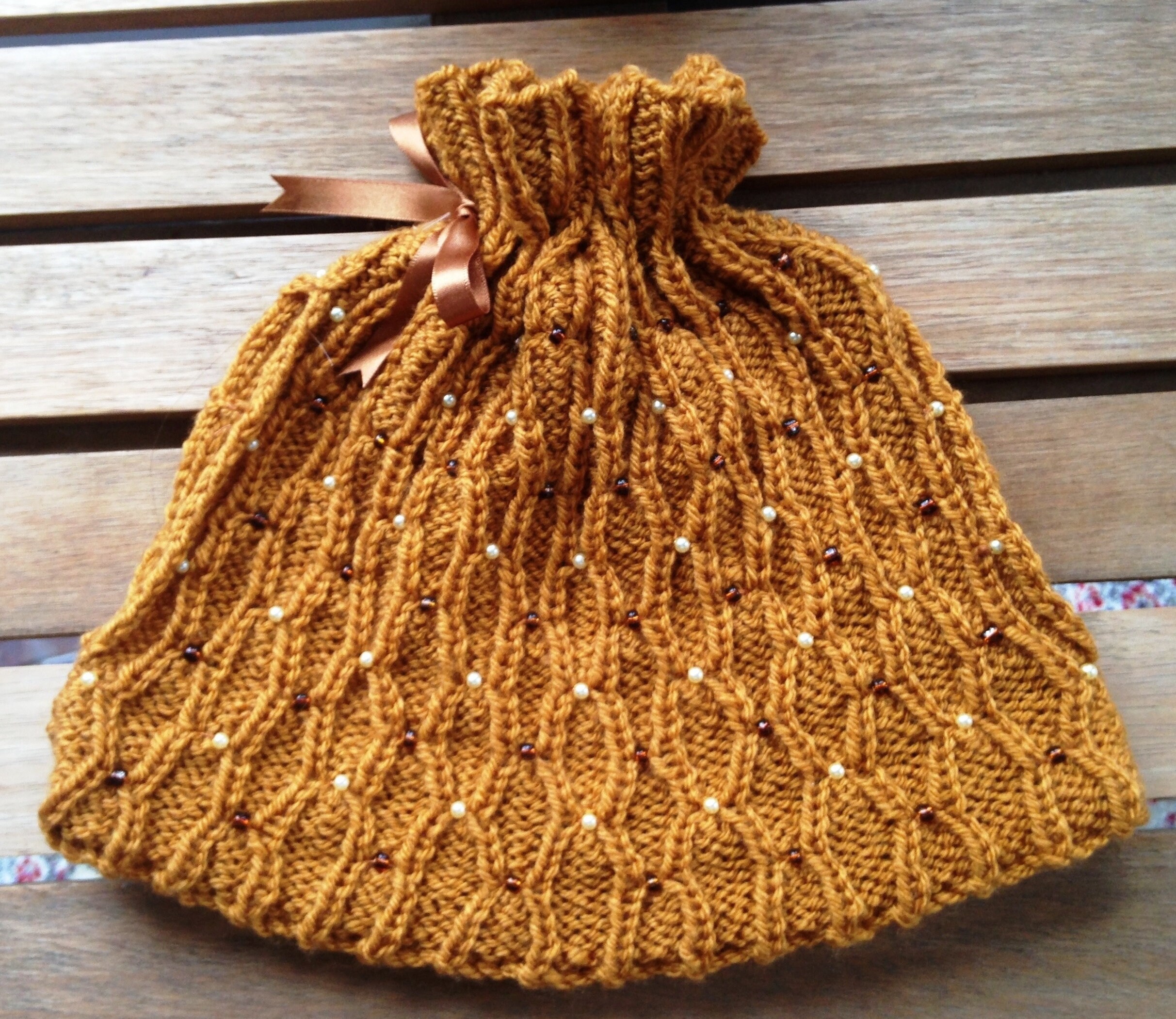 Beautiful hand knitted beaded tea cosy in a variety of colours Etsy