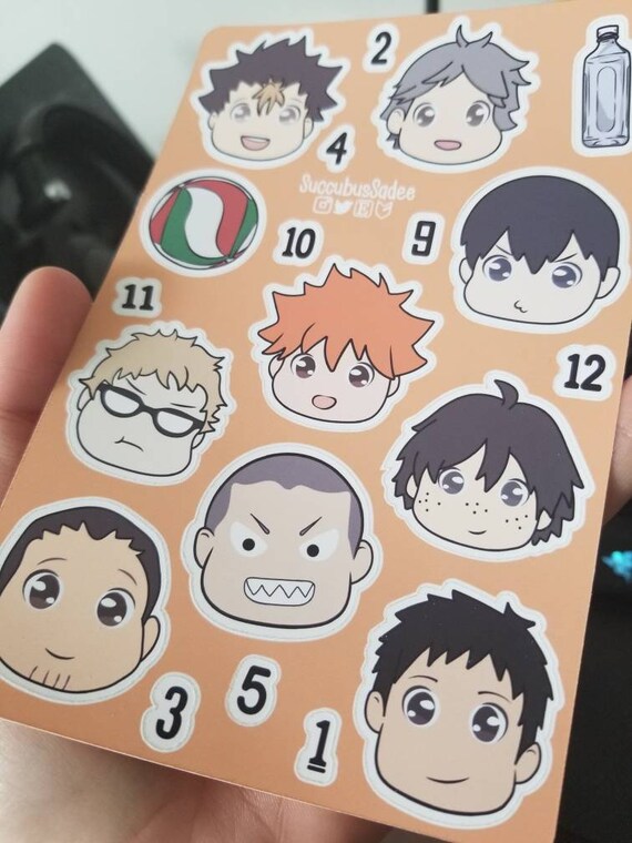 Haikyuu Anime sticker sheet Free US Shipping | Etsy