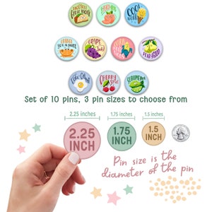 Positive Reward Pin Back Buttons. Set of 10. 3 Pin Sizes to Choose From ...