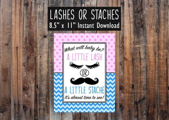 Printable Instant Download Staches Or Lashes Welcome Door