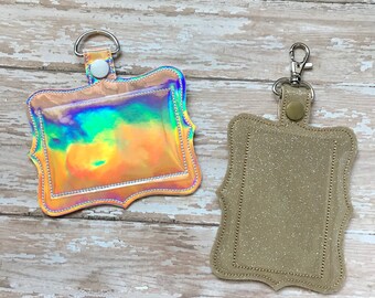 vertical id badge holder etsy