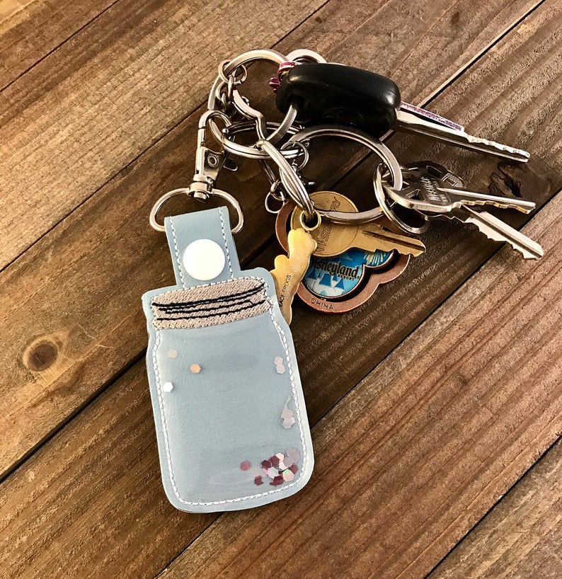 Mason Jar Keychain Jar Key Chain Ball Jar Keychain Canning Etsy