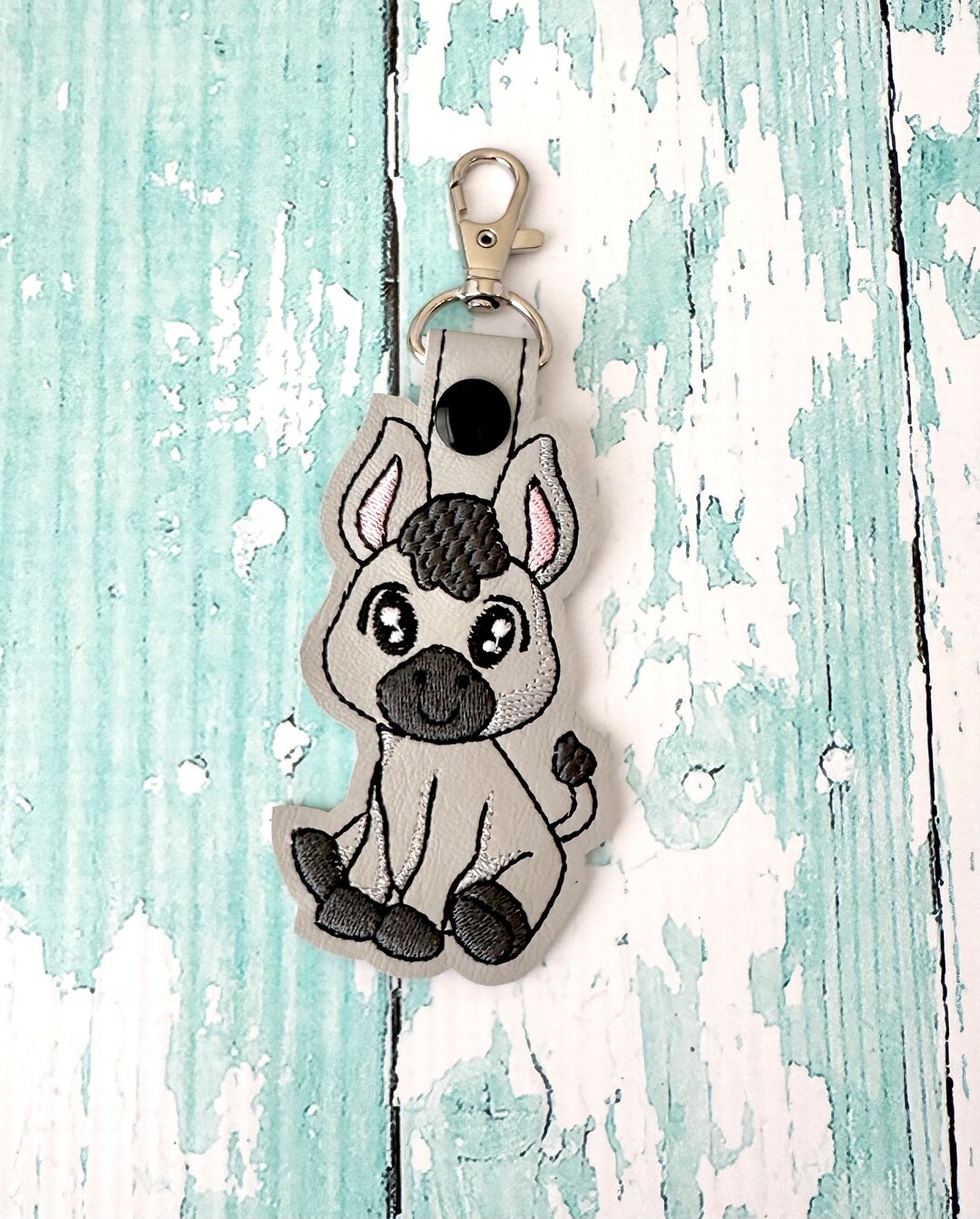 Donkey Keychain, Donkey Key Chain, Donkey Zipper Pull, Donkey Gift ...
