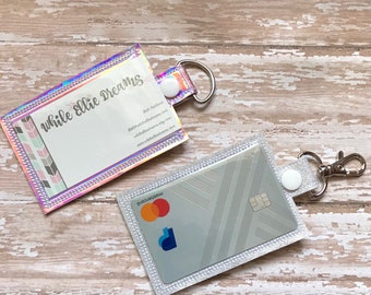 ID Badge Holder, Badge Holder, ID Holder, Vertical ID Holder,  You choose from 70 Colors!