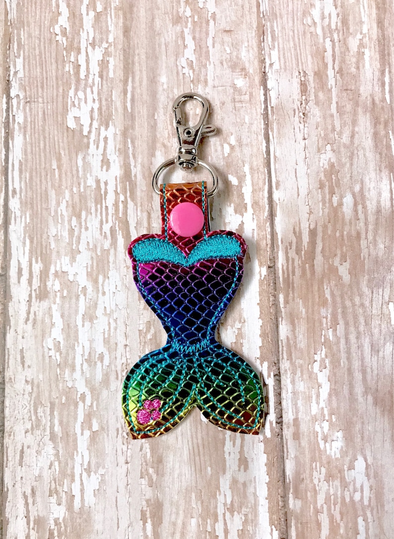 Mermaid Keychain Mermaid Key Chain Mermaid Zipper Pull Etsy