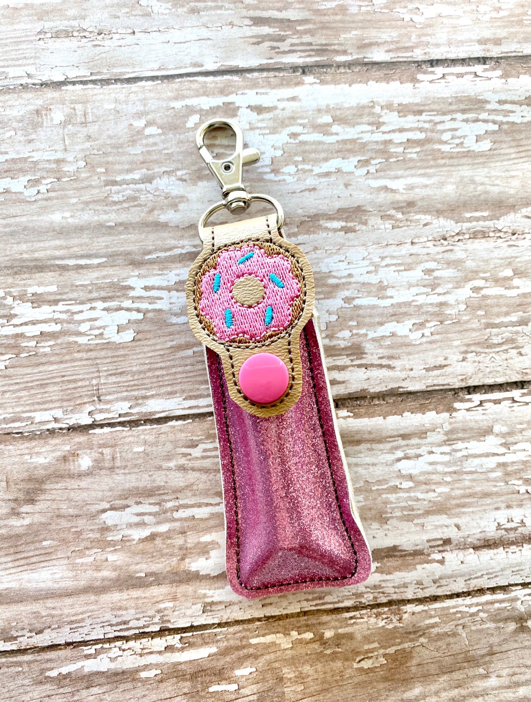 Lip Balm Holder Donut Lip Balm Keychain Donut Lip Balm Cozy Etsy