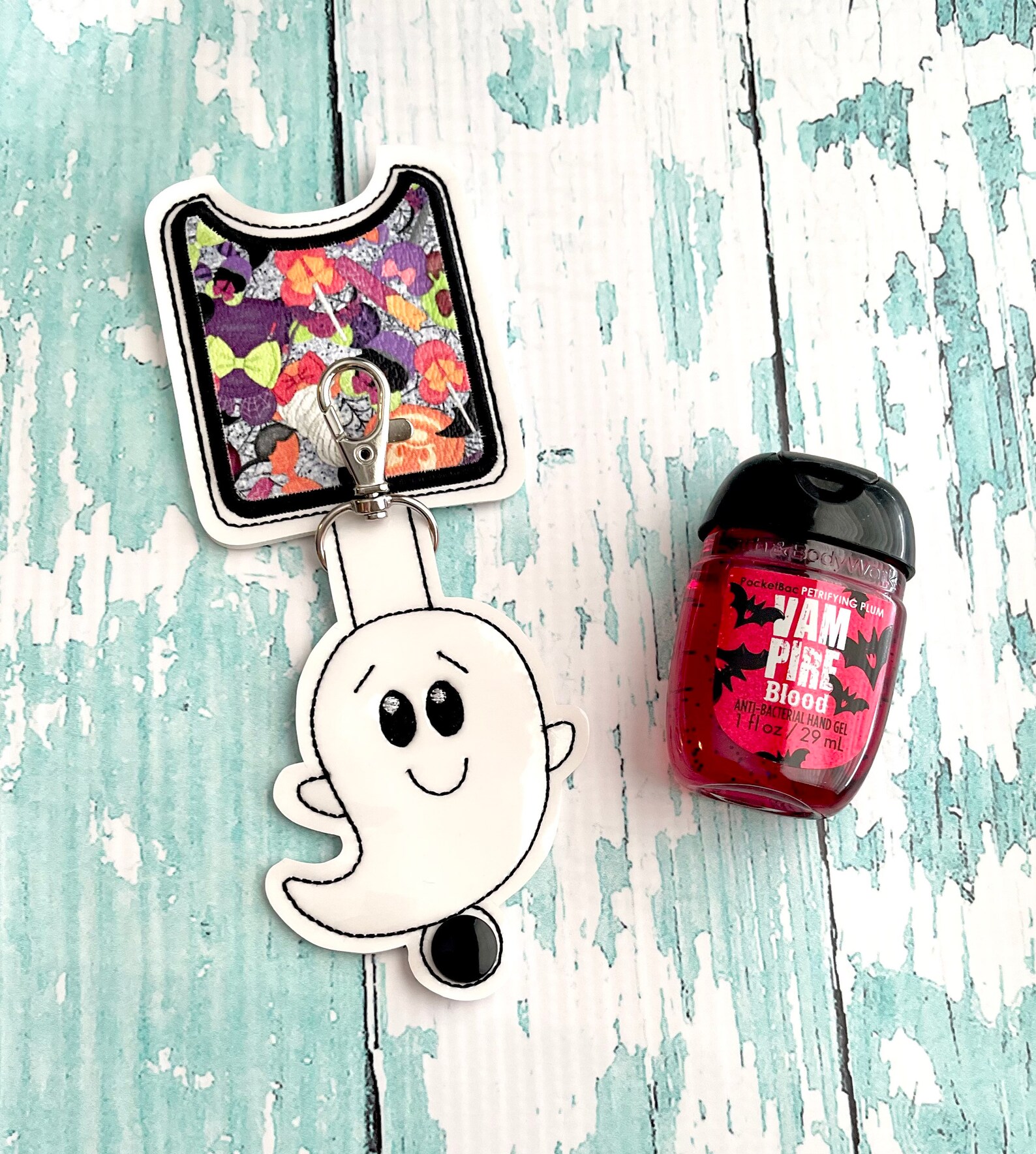 Friendly Ghost Sanitizer Holder Ghost Hand Sanitizer Keeper Etsy