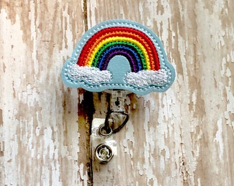 Rainbow Badge Reel, Nurse Badge Reel, ID badge reel, Retractable Badge Reel, Hospital Badge Reel