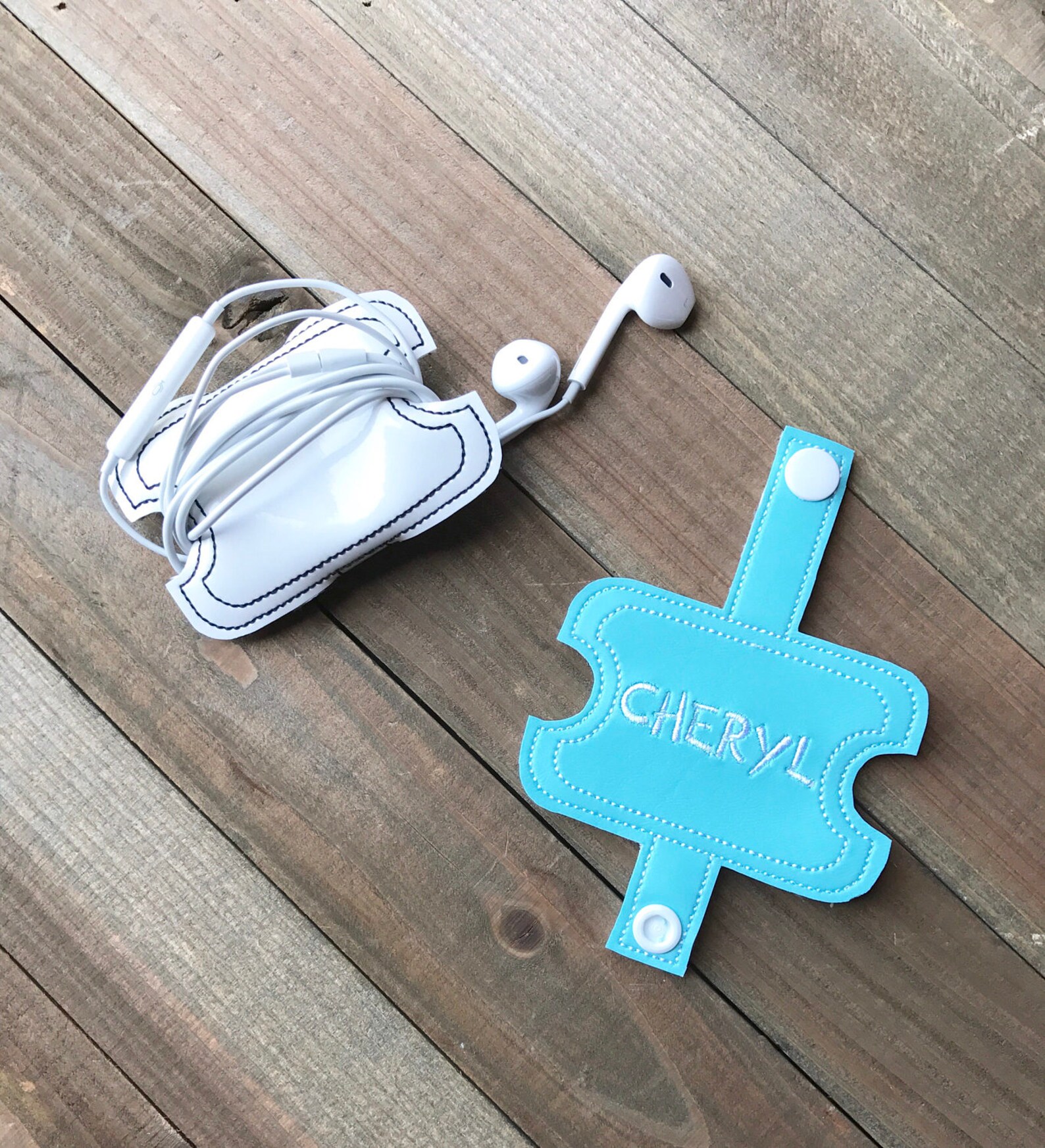 Personalized Ear Bud Holder Earbud Holder Ear Bud Wrap Etsy