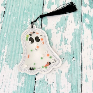 Ghost Bookmark, Ghost Shaker Book Mark, Ghost Page Holder, Embroidered Ghost Bookmark, Shaker Bookmark