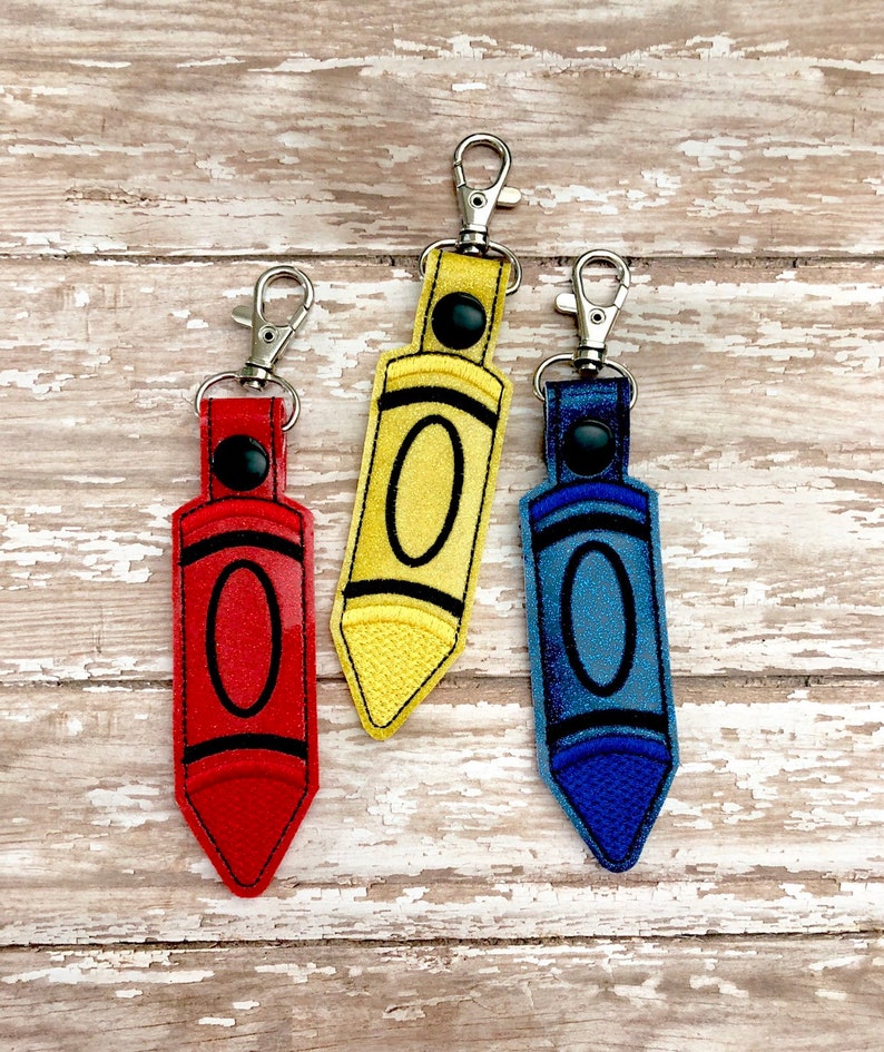 Download Custom Keychain---You choose 70 Colors Crayon Bag Tag Crayon Keychain Crayon Key chain Crayon ...