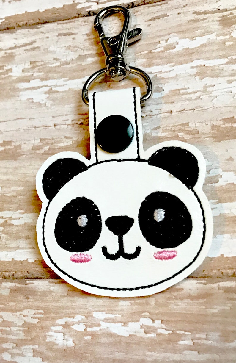 Panda Keychain Panda Bear Keychain Panda Bag Tag Panda Etsy