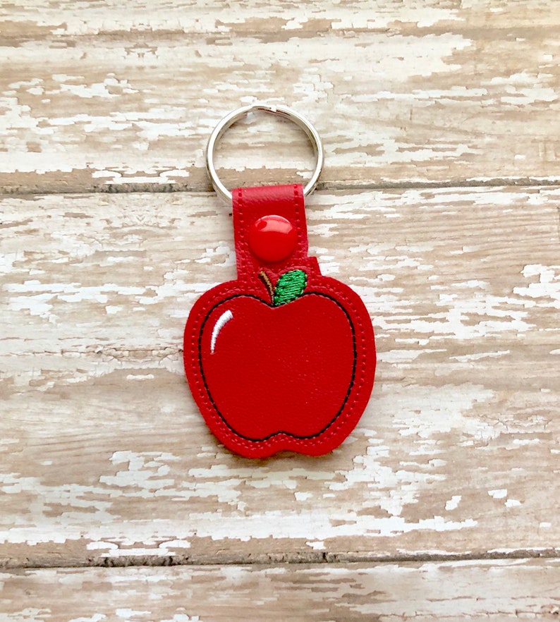 Apple Keychain Apple Key Chain Keychain for Teachers Gift Etsy