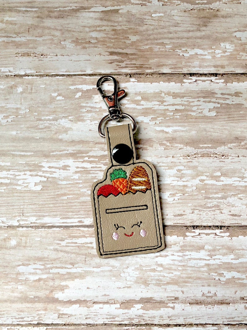 Grocery Bag Quarter Holder, Grocery Store Keychain, Quarter Key Chain, Snap Tab, Key Fob, Quarter Saver image 5