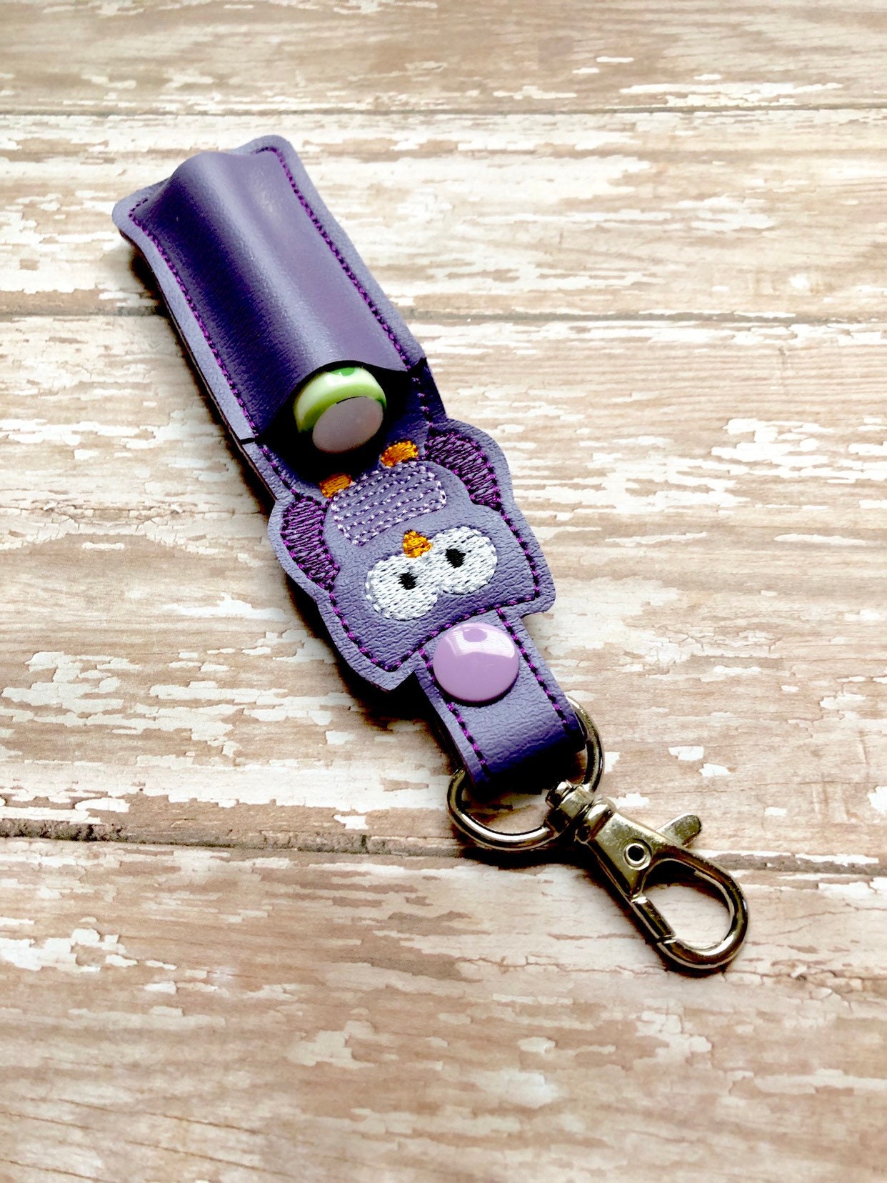 Owl Lip Balm Holder Owl Lip Balm Keychain Owl Lip Balm Cozy Etsy
