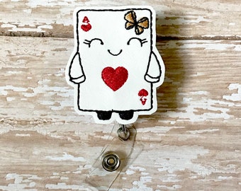 Playing Card Badge Reel, Nurse Badge Reel, ID badge reel, Retractable Badge Reel, Hospital Badge Reel