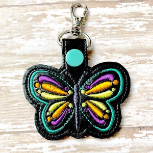 Butterfly Keychain, Butterfly Keychain, Butterfly Zipper Pull, Butterfly Gift, Butterfly Bag Tag, Key Fob 70 Colors image 4