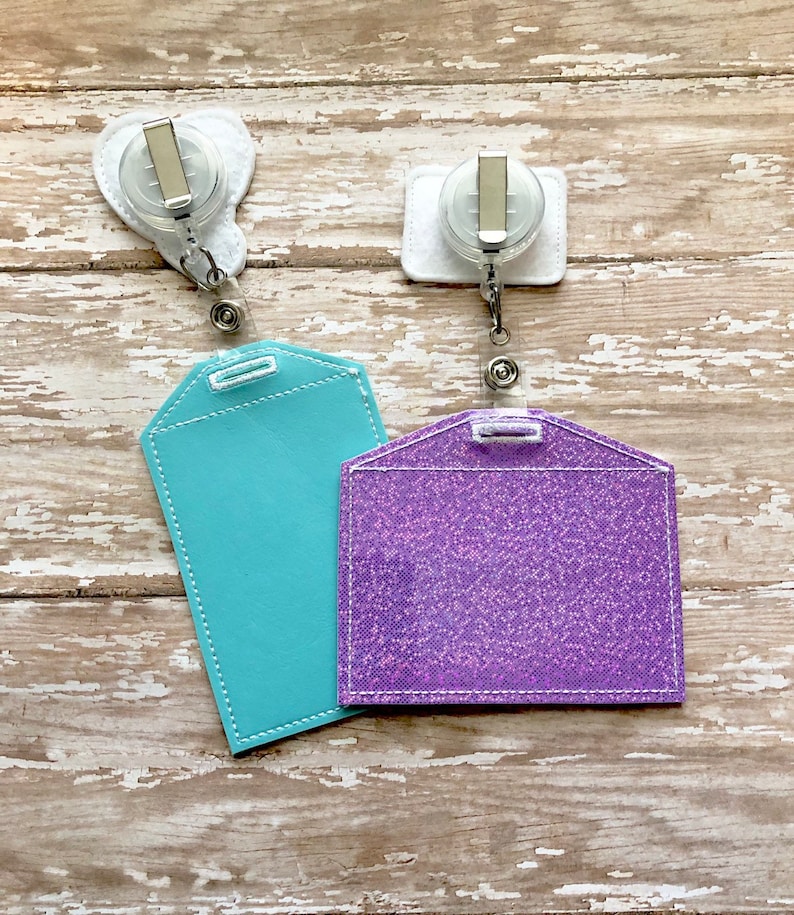 ID Badge Holder for Vinyl Strap Badge Holder ID Holder Etsy