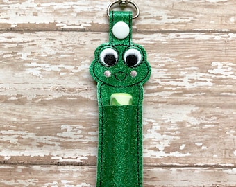 Frog Lip Balm Holder, Frog Lip Balm Keychain, Frog Lip Balm Cozy, Frog Lover Balm Holder