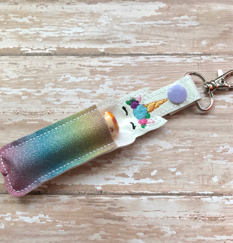 Lip Balm Holder Unicorn Lip Balm Keychain Unicorn Lip Balm Etsy