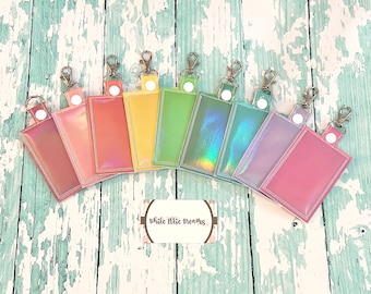 Glistening Sherbet ID Badge Holder, Badge Holder, iD Holder, Vertical ID Holder,  Special Edition—- You Choose Color