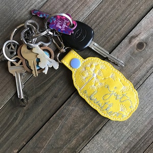 Just Breathe Keychain, Dandelion Key Chain, You choose from 70 Colors image 2