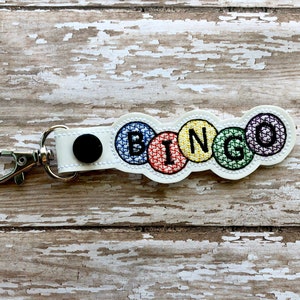 Bingo Keychain, Bingo Key Chain, Bingo Zipper Pull, Bingo Bag Tag ...