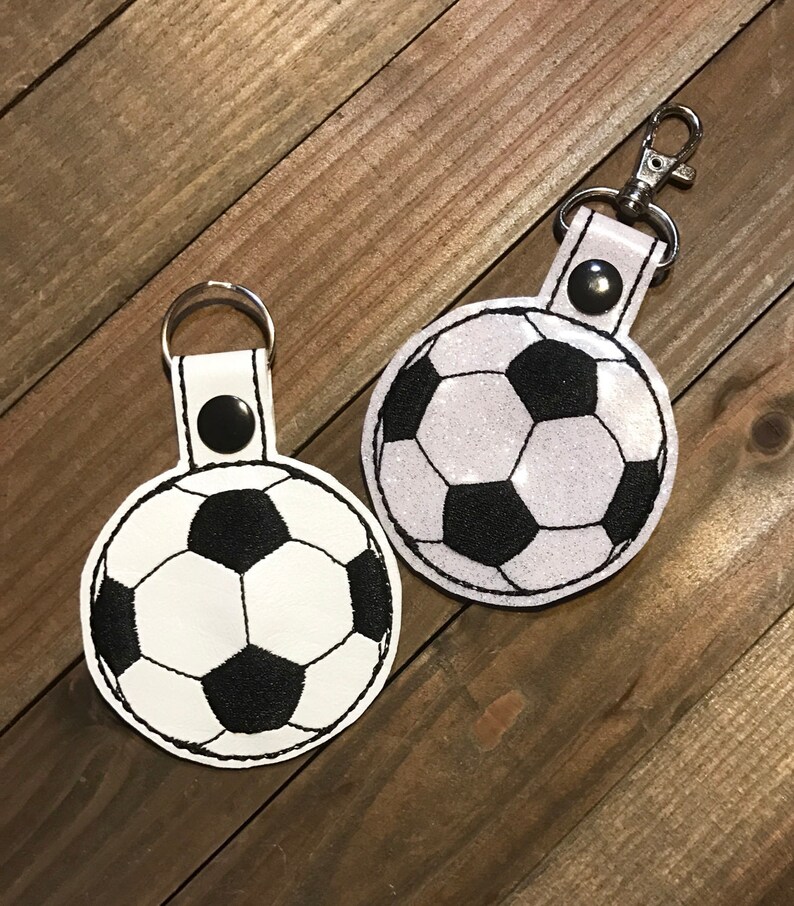 Soccer Keychain Soccer Key Fob Soccer Bag Tag Soccer Zipper Etsy