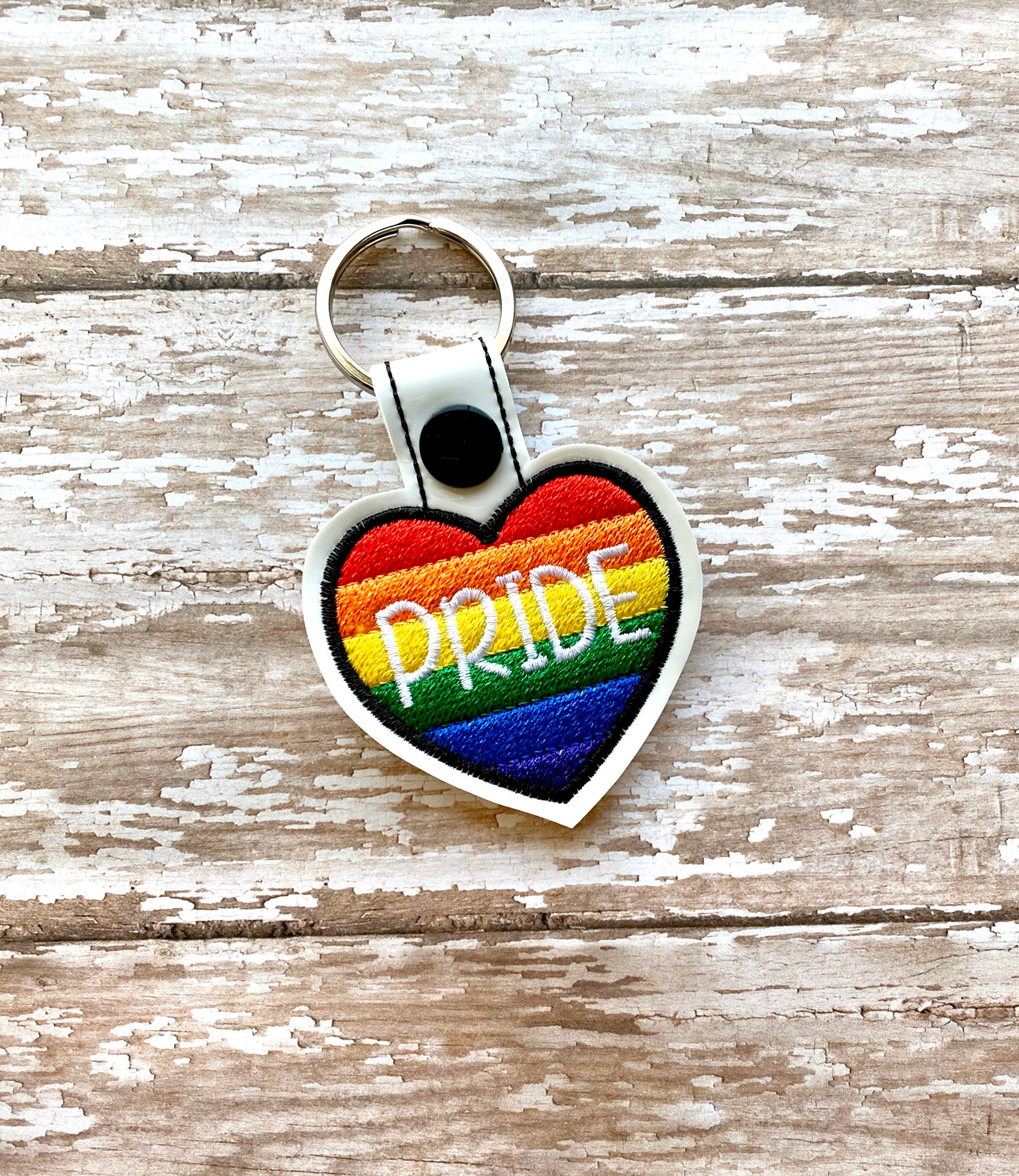 Alpha Keychains String Pride Pride Keychain, Pride Key Chain, Rainbow Pride Zipper Pull, Stitched ...