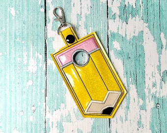 Porte-badge d'identification alarme en forme de crayon pour enseignant, porte-badge vertical, porte-badge alarme pour enseignant, porte-badge vertical : 70 couleurs au choix