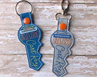 Aldi Quarter Keeper Aldi Keychain Aldi Key Chain Aldi Quarter Holder Snap Tab Key Fob Quarter Saver---70 Colors! Aldi Cart key