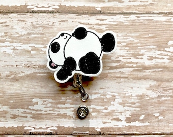 Sleeping Panda Badge Reel, Panda Badge Reel, Nurse Badge Reel, ID Badge Reel, Retractable Badge Reel, Hospital Badge Reel